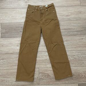 Levi’s Ribcage straight jeans in color one track mind brown